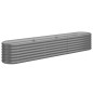 vidaXL Jardinera arriate acero recubrimiento polvo gris 224x40x36 cm vidaXL Jardinera arriate acero recubrimiento polvo gris 224x40x36 cm