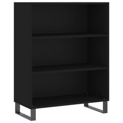 vidaXL Estantería madera de ingeniería negro 69,5x32,5x90 cm