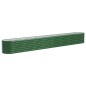 vidaXL Jardinera arriate acero recubrimiento polvo verde 332x40x36 cm