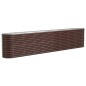 vidaXL Jardinera arriate acero recubrimiento polvo marrón 332x40x68 cm vidaXL Jardinera arriate acero recubrimiento polvo marrón 332x40x68 cm