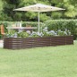 vidaXL Jardinera arriate acero recubrimiento polvo marrón 296x80x36 cm vidaXL Jardinera arriate acero recubrimiento polvo marrón 296x80x36 cm