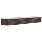 vidaXL Jardinera arriate acero recubrimiento polvo marrón 296x80x36 cm vidaXL Jardinera arriate acero recubrimiento polvo marrón 296x80x36 cm