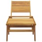 vidaXL Silla de jardín con reposapiés de madera maciza de teca vidaXL Silla de jardín con reposapiés de madera maciza de teca
