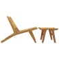 vidaXL Silla de jardín con reposapiés de madera maciza de teca vidaXL Silla de jardín con reposapiés de madera maciza de teca