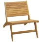 vidaXL Silla de jardín con reposapiés de madera maciza de teca vidaXL Silla de jardín con reposapiés de madera maciza de teca
