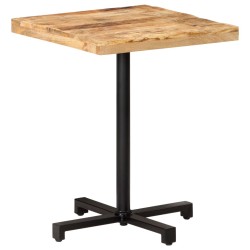 vidaXL Mesa de bistró cuadrada madera de mango rugosa 60x60x75 cm