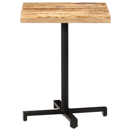 vidaXL Mesa de bistró cuadrada madera de mango rugosa 60x60x75 cm