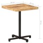 vidaXL Mesa de bistró cuadrada madera de mango rugosa 60x60x75 cm vidaXL Mesa de bistró cuadrada madera de mango rugosa 60x60x75 cm
