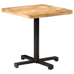 vidaXL Mesa de bistró cuadrada madera de mango rugosa 70x70x75 cm