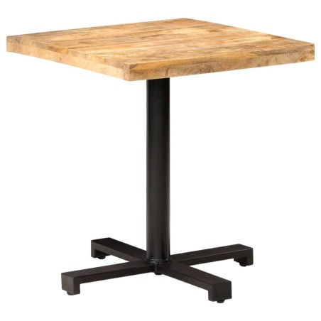 vidaXL Mesa de bistró cuadrada madera de mango rugosa 70x70x75 cm