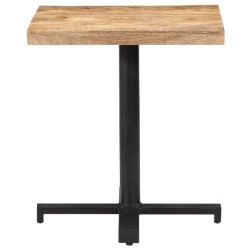 vidaXL Mesa de bistró cuadrada madera de mango rugosa 70x70x75 cm