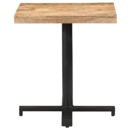 vidaXL Mesa de bistró cuadrada madera de mango rugosa 70x70x75 cm