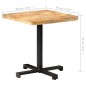 vidaXL Mesa de bistró cuadrada madera de mango rugosa 70x70x75 cm vidaXL Mesa de bistró cuadrada madera de mango rugosa 70x70x75 cm