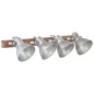 vidaXL Lámpara de pared industrial plateada 90x25 cm E27 vidaXL Lámpara de pared industrial plateada 90x25 cm E27