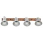 vidaXL Lámpara de pared industrial plateada 90x25 cm E27 vidaXL Lámpara de pared industrial plateada 90x25 cm E27