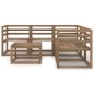vidaXL Muebles de jardín 6 pzas cojines madera pino impregnada marrón vidaXL Muebles de jardín 6 pzas cojines madera pino impregnada marrón