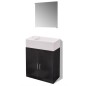 vidaXL Conjunto de mueble y lavabo 3 piezas negro vidaXL Conjunto de mueble y lavabo 3 piezas negro