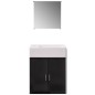 vidaXL Conjunto de mueble y lavabo 3 piezas negro vidaXL Conjunto de mueble y lavabo 3 piezas negro