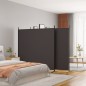 vidaXL Biombo divisor de 3 paneles de tela marrón 525x180 cm vidaXL Biombo divisor de 3 paneles de tela marrón 525x180 cm