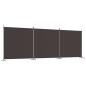 vidaXL Biombo divisor de 3 paneles de tela marrón 525x180 cm vidaXL Biombo divisor de 3 paneles de tela marrón 525x180 cm