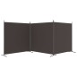 vidaXL Biombo divisor de 3 paneles de tela marrón 525x180 cm vidaXL Biombo divisor de 3 paneles de tela marrón 525x180 cm