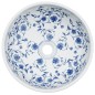 vidaXL Lavabo sobre encimera redondo cerámica blanco y azul Φ41x14 cm