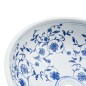 vidaXL Lavabo sobre encimera redondo cerámica blanco y azul Φ41x14 cm