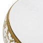 vidaXL Lavabo sobre encimera ovalado cerámica blanco dorado 59x40x15cm vidaXL Lavabo sobre encimera ovalado cerámica blanco dorado 59x40x15cm
