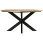 vidaXL Mesa de comedor madera maciza de mango sin tratar Ø150x76 cm vidaXL Mesa de comedor madera maciza de mango sin tratar Ø150x76 cm