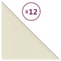 vidaXL Paneles de pared 12 uds cuero sintético crema 30x30 cm 0,54 m² vidaXL Paneles de pared 12 uds cuero sintético crema 30x30 cm 0,54 m²