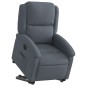 vidaXL Sillón eléctrico reclinable elevable de terciopelo gris oscuro