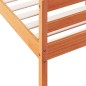 vidaXL Estructura cama con cabecero madera pino marrón cera 140x200 cm vidaXL Estructura cama con cabecero madera pino marrón cera 140x200 cm