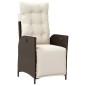 vidaXL Set comedor de jardín 5 piezas y cojines ratán sintético marrón vidaXL Set comedor de jardín 5 piezas y cojines ratán sintético marrón