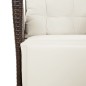 vidaXL Set comedor de jardín 5 piezas y cojines ratán sintético marrón vidaXL Set comedor de jardín 5 piezas y cojines ratán sintético marrón