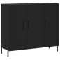 vidaXL Aparador de madera de ingeniería negro 90x34x80 cm vidaXL Aparador de madera de ingeniería negro 90x34x80 cm