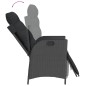 vidaXL Set comedor de jardín 3 pzas con cojines ratán sintético negro vidaXL Set comedor de jardín 3 pzas con cojines ratán sintético negro