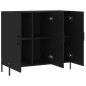 vidaXL Aparador de madera de ingeniería negro 90x34x80 cm vidaXL Aparador de madera de ingeniería negro 90x34x80 cm