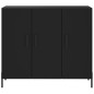 vidaXL Aparador de madera de ingeniería negro 90x34x80 cm vidaXL Aparador de madera de ingeniería negro 90x34x80 cm