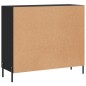 vidaXL Aparador de madera de ingeniería negro 90x34x80 cm vidaXL Aparador de madera de ingeniería negro 90x34x80 cm