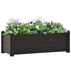 vidaXL Arriate elevado de jardín PP gris antracita 100x43x35 cm