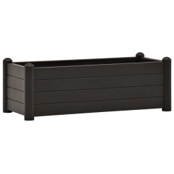 vidaXL Arriate elevado de jardín PP gris antracita 100x43x35 cm