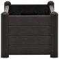 vidaXL Arriate elevado de jardín PP gris antracita 100x43x35 cm vidaXL Arriate elevado de jardín PP gris antracita 100x43x35 cm