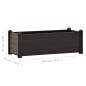 vidaXL Arriate elevado de jardín PP gris antracita 100x43x35 cm vidaXL Arriate elevado de jardín PP gris antracita 100x43x35 cm