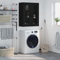 vidaXL Armario de pared negro 69,5x34x90 cm