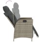 vidaXL Set comedor jardín 9 pzas y cojines ratán sintético gris vidaXL Set comedor jardín 9 pzas y cojines ratán sintético gris