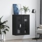 vidaXL Armario de pared negro 69,5x34x90 cm