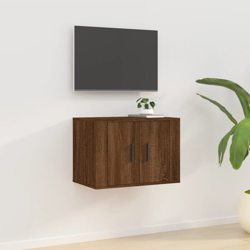 vidaXL Mueble para TV de pared roble marrón 57x34,5x40 cm vidaXL Mueble para TV de pared roble marrón 57x34,5x40 cm