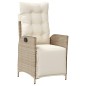 vidaXL Set comedor de jardín 9 pzas con cojines ratán sintético beige vidaXL Set comedor de jardín 9 pzas con cojines ratán sintético beige