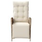 vidaXL Sillones reclinables jardín con reposapiés 2 uds ratán PE beige vidaXL Sillones reclinables jardín con reposapiés 2 uds ratán PE beige