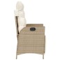 vidaXL Sillones reclinables jardín con reposapiés 2 uds ratán PE beige vidaXL Sillones reclinables jardín con reposapiés 2 uds ratán PE beige